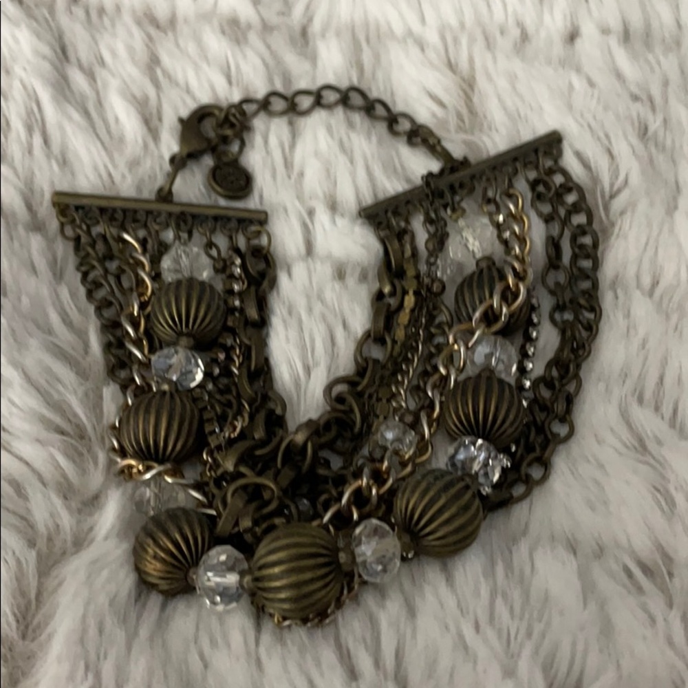 Bronze/Gold rhinestone bracelet by Simply Vera